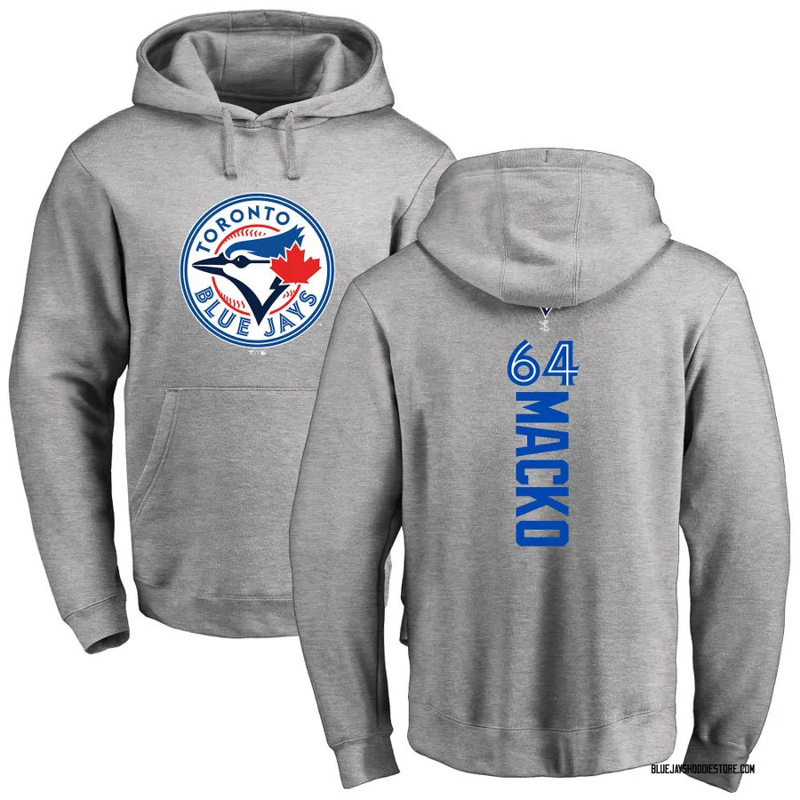 Men's Adam Macko Toronto Blue Jays Ash Backer Pullover Hoodie