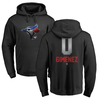 Men's Andres Gimenez Toronto Blue Jays Black Midnight Mascot Pullover Hoodie -