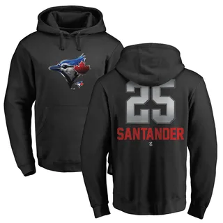 Men's Anthony Santander Toronto Blue Jays Black Midnight Mascot Pullover Hoodie -