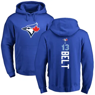 Men's Brandon Belt Toronto Blue Jays Royal Backer Pullover Hoodie