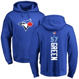 Men's Chad Green Toronto Blue Jays Royal Backer Pullover Hoodie