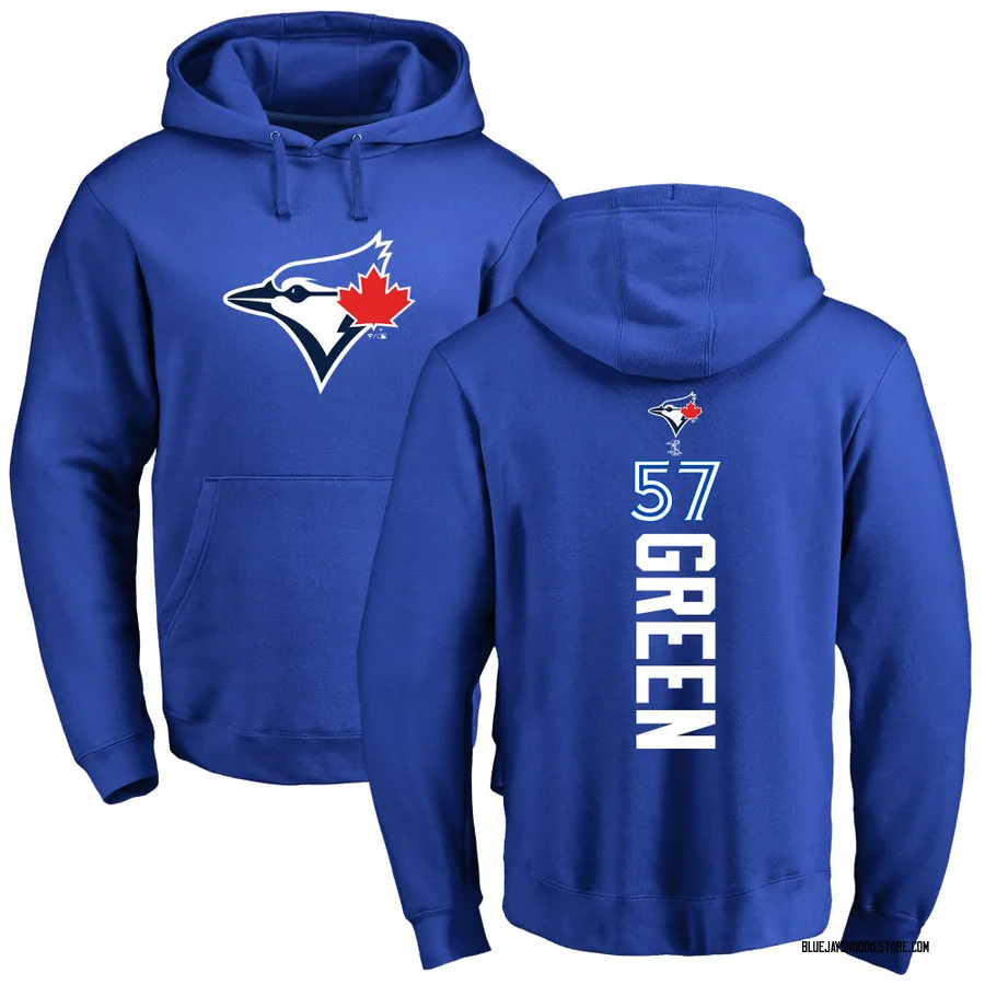 Men's Chad Green Toronto Blue Jays Royal Backer Pullover Hoodie
