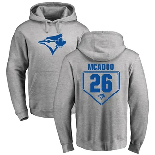 Men's Charles McAdoo Toronto Blue Jays Gray RBI Pullover Hoodie - Heathered