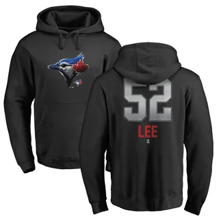 Men's Chase Lee Toronto Blue Jays Black Midnight Mascot Pullover Hoodie -