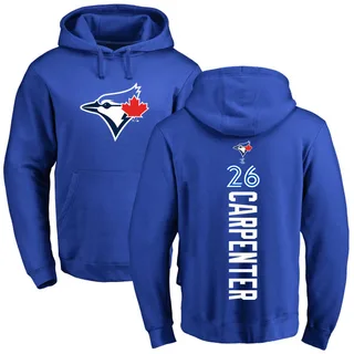Men's Chris Carpenter Toronto Blue Jays Royal Backer Pullover Hoodie