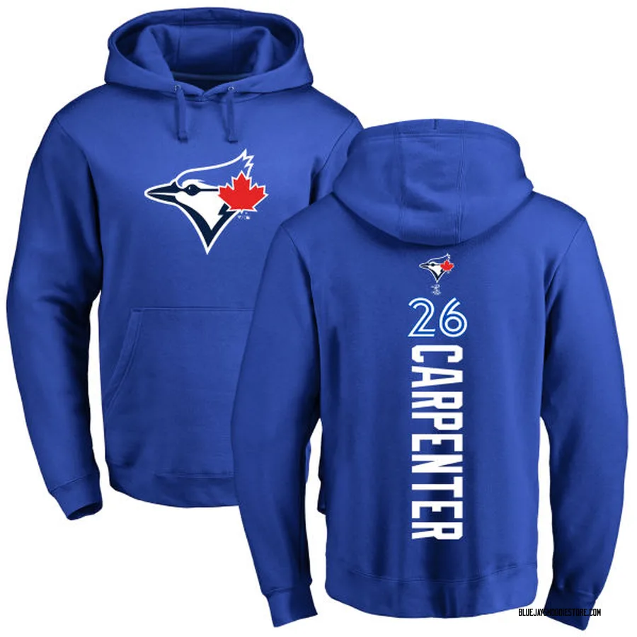 Men's Chris Carpenter Toronto Blue Jays Royal Backer Pullover Hoodie