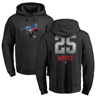Men's Devon White Toronto Blue Jays White Midnight Mascot Pullover Hoodie - Black