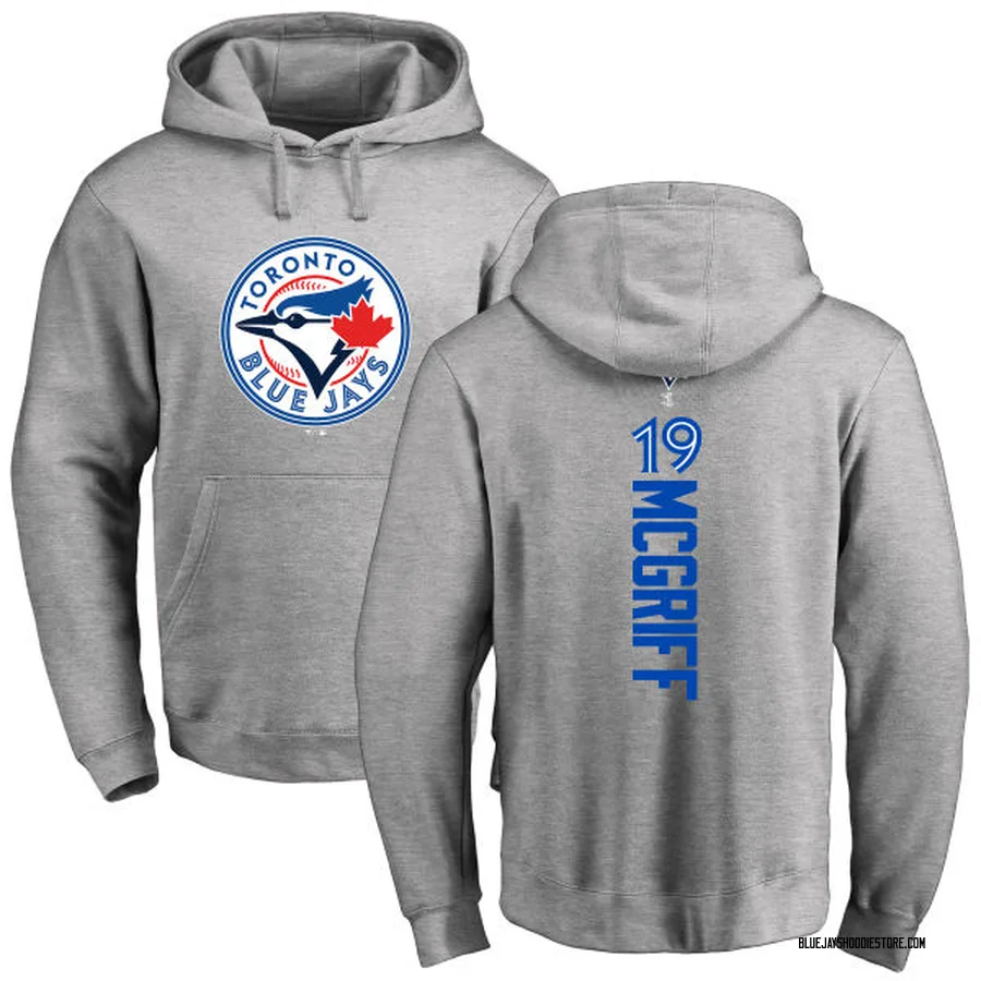 Men's Fred Mcgriff Toronto Blue Jays Ash Backer Pullover Hoodie