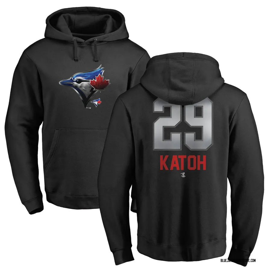 Men's Gosuke Katoh Toronto Blue Jays Black Midnight Mascot Pullover Hoodie -