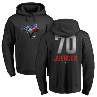 Men's Hayden Juenger Toronto Blue Jays Black Midnight Mascot Pullover Hoodie -