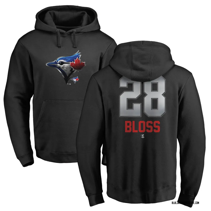 Men's Jake Bloss Toronto Blue Jays Black Midnight Mascot Pullover Hoodie -