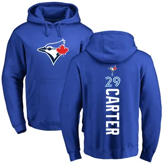 Men's Joe Carter Toronto Blue Jays Royal Backer Pullover Hoodie