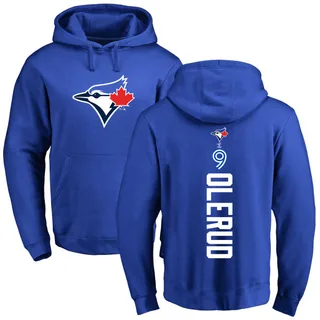 Men's John Olerud Toronto Blue Jays Royal Backer Pullover Hoodie