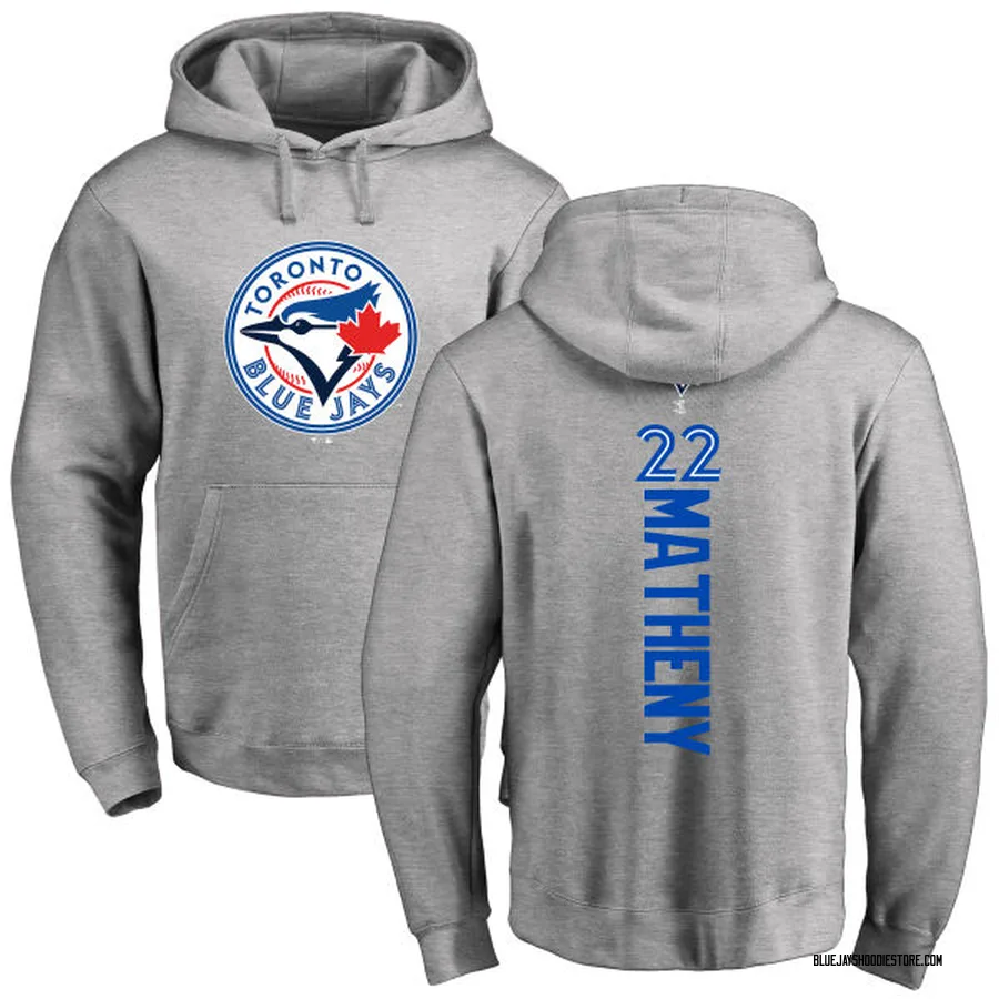 Men's Mike Matheny Toronto Blue Jays Ash Backer Pullover Hoodie