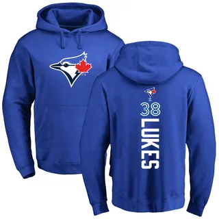 Men's Nathan Lukes Toronto Blue Jays Royal Backer Pullover Hoodie