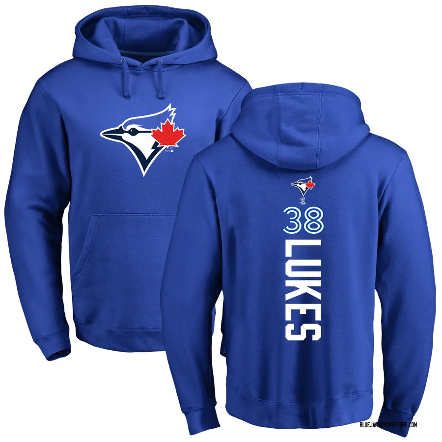 Men's Nathan Lukes Toronto Blue Jays Royal Backer Pullover Hoodie
