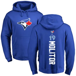 Men's Paul Molitor Toronto Blue Jays Royal Backer Pullover Hoodie