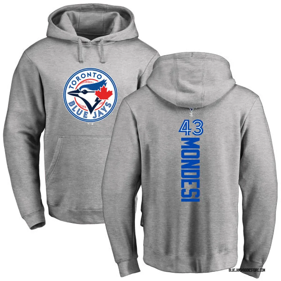 Men's Raul Mondesi Toronto Blue Jays Ash Backer Pullover Hoodie