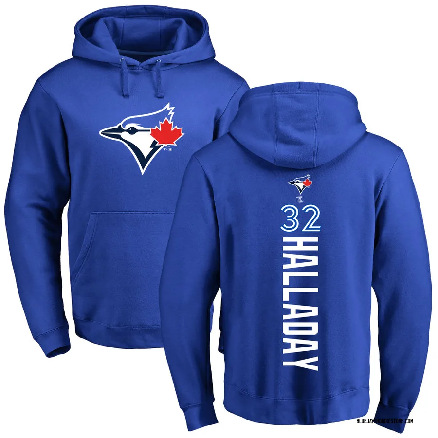 Men's Roy Halladay Toronto Blue Jays Royal Backer Pullover Hoodie