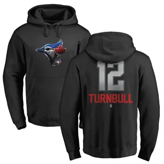 Men's Spencer Turnbull Toronto Blue Jays Black Midnight Mascot Pullover Hoodie -