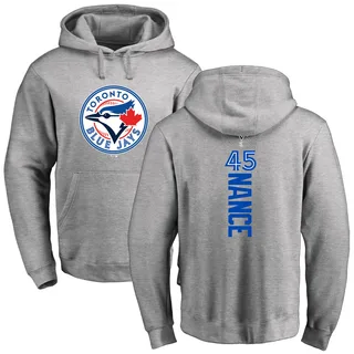 Men's Tommy Nance Toronto Blue Jays Ash Backer Pullover Hoodie