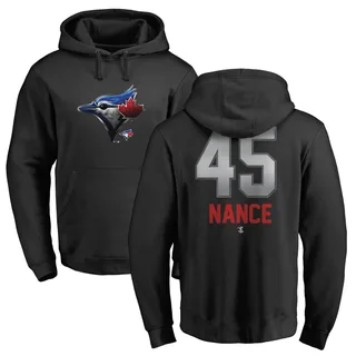 Men's Tommy Nance Toronto Blue Jays Black Midnight Mascot Pullover Hoodie -