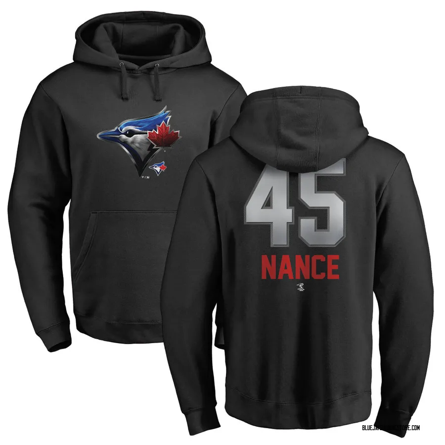Men's Tommy Nance Toronto Blue Jays Black Midnight Mascot Pullover Hoodie -