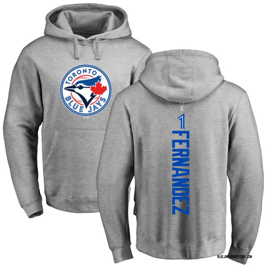 Men's Tony Fernandez Toronto Blue Jays Ash Backer Pullover Hoodie