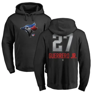 Men's Vladimir Guerrero Jr. Toronto Blue Jays Black Midnight Mascot Pullover Hoodie -