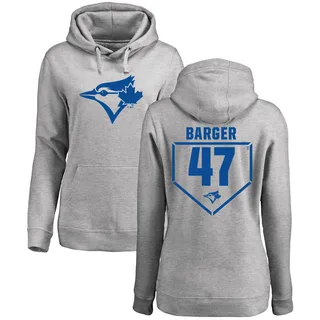 Women's Addison Barger Toronto Blue Jays Gray RBI Pullover Hoodie - Heathered