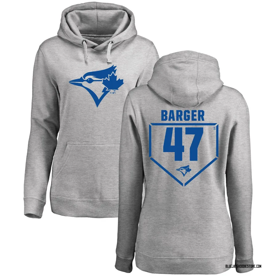 Women's Addison Barger Toronto Blue Jays Gray RBI Pullover Hoodie - Heathered