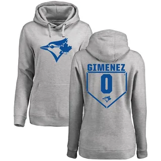 Women's Andres Gimenez Toronto Blue Jays Gray RBI Pullover Hoodie - Heathered