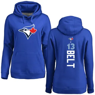 Women's Brandon Belt Toronto Blue Jays Royal Backer Pullover Hoodie
