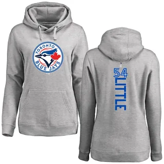 Women's Brendon Little Toronto Blue Jays Ash Backer Pullover Hoodie