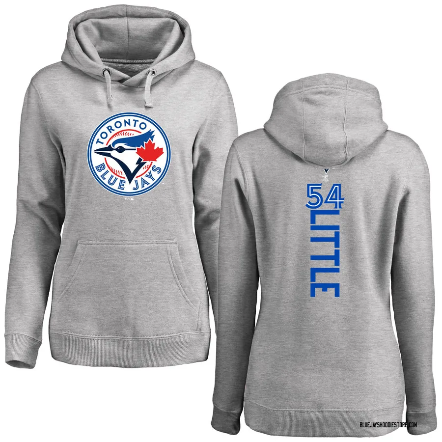 Women's Brendon Little Toronto Blue Jays Ash Backer Pullover Hoodie