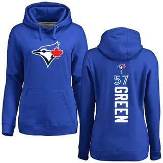 Women's Chad Green Toronto Blue Jays Royal Backer Pullover Hoodie