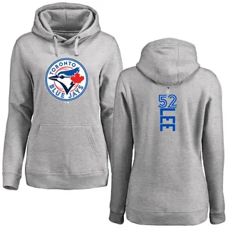 Women's Chase Lee Toronto Blue Jays Ash Backer Pullover Hoodie