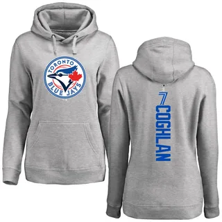 Women's Chris Coghlan Toronto Blue Jays Ash Backer Pullover Hoodie