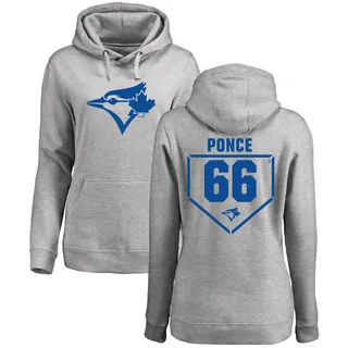 Women's Cody Ponce Toronto Blue Jays Gray RBI Pullover Hoodie - Heathered