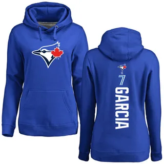 Women's Damaso Garcia Toronto Blue Jays Royal Backer Pullover Hoodie