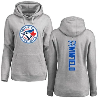 Women's Dave Winfield Toronto Blue Jays Ash Backer Pullover Hoodie