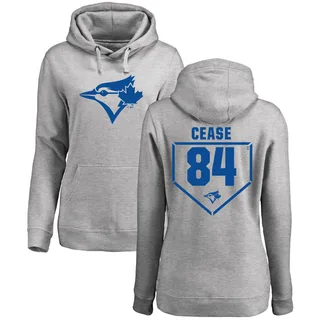 Women's Dylan Cease Toronto Blue Jays Gray RBI Pullover Hoodie - Heathered