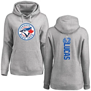 Women's Easton Lucas Toronto Blue Jays Ash Backer Pullover Hoodie