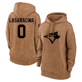 Women's Giaconino Lasaracina Toronto Blue Jays Brown 2023 Salute to Service Pullover Hoodie