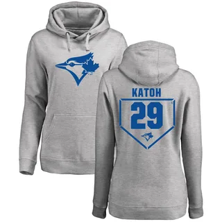 Women's Gosuke Katoh Toronto Blue Jays Gray RBI Pullover Hoodie - Heathered
