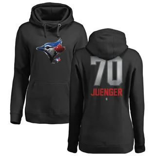 Women's Hayden Juenger Toronto Blue Jays Black Midnight Mascot Pullover Hoodie -