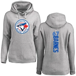 Women's Jacob Barnes Toronto Blue Jays Ash Backer Pullover Hoodie