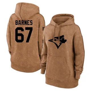 Women's Jacob Barnes Toronto Blue Jays Brown 2023 Salute to Service Pullover Hoodie