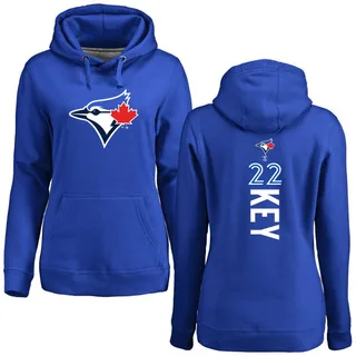 Women's Jimmy Key Toronto Blue Jays Royal Backer Pullover Hoodie