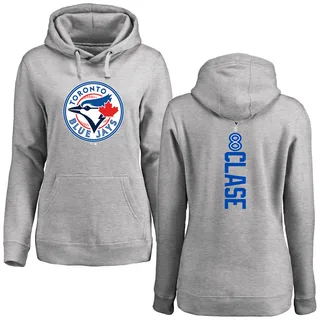 Women's Jonatan Clase Toronto Blue Jays Ash Backer Pullover Hoodie
